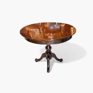 Mesa redonda de caoba clásica | Elegancia y calidad únicas - Cositas Antiguas – La Guadaña, Anticuarios Online en Jerez , vender antigüedades, muebles antiguos