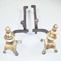 Morillos de bronce y hierro vintage – elegancia clásica - Cositas Antiguas – La Guadaña, Anticuarios Online en Jerez , vender antigüedades, muebles antiguos