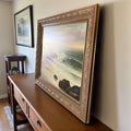 Óleo de marina firmado por J. Freidia – Playa al atardecer - Cositas Antiguas – La Guadaña, Anticuarios Online en Jerez , vender antigüedades, muebles antiguos