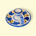 Palmatoria de cerámica pintada a mano con diseño floral - Cositas Antiguas – La Guadaña, Anticuarios Online en Jerez , vender antigüedades, muebles antiguos