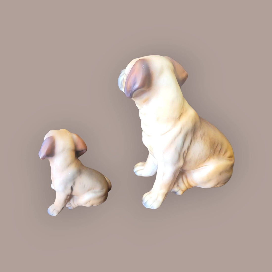 Figura biscuit madre e hijo – perros realistas vintage - Cositas Antiguas – La Guadaña, Anticuarios Online en Jerez , vender antigüedades, muebles antiguos