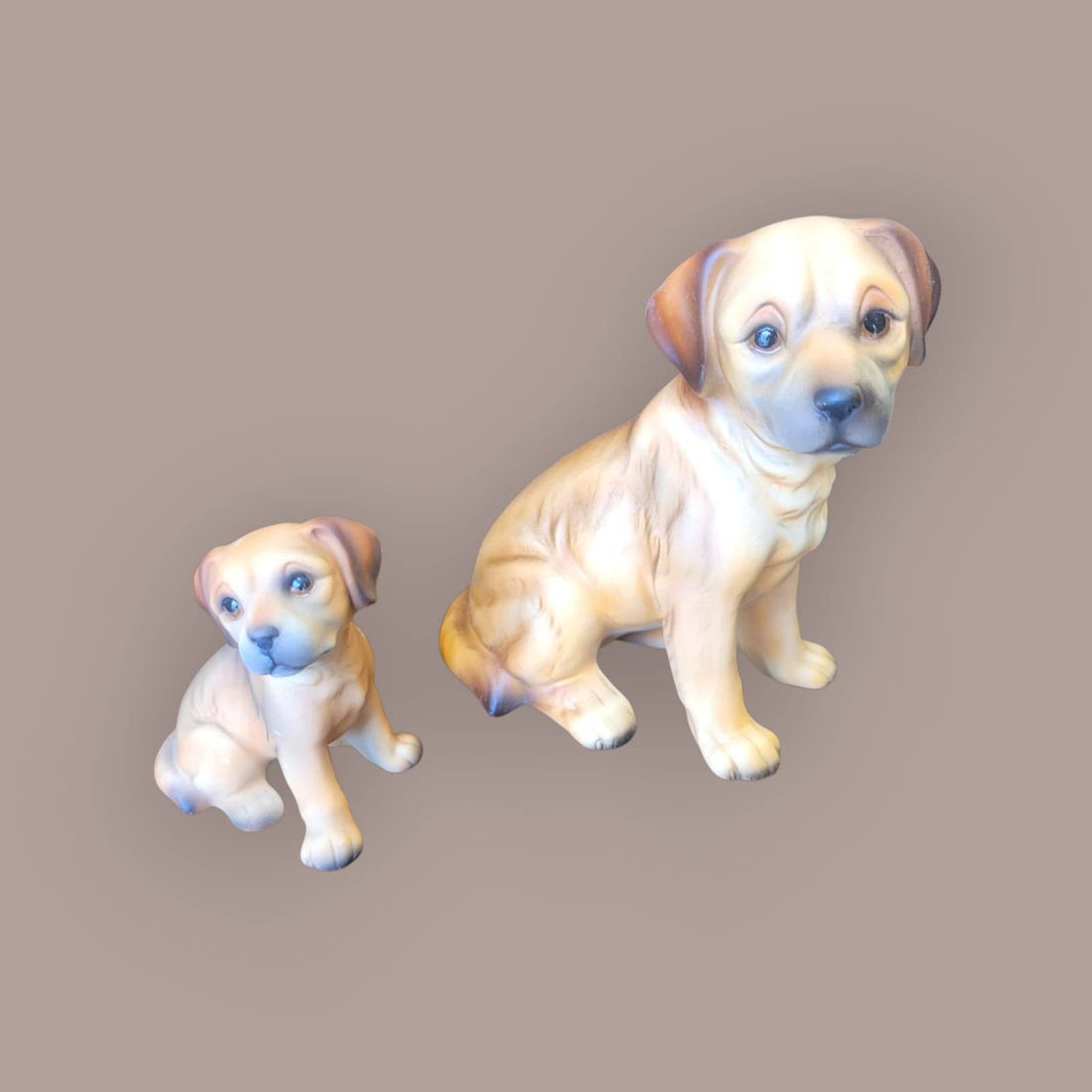 Figura biscuit madre e hijo – perros realistas vintage - Cositas Antiguas – La Guadaña, Anticuarios Online en Jerez , vender antigüedades, muebles antiguos
