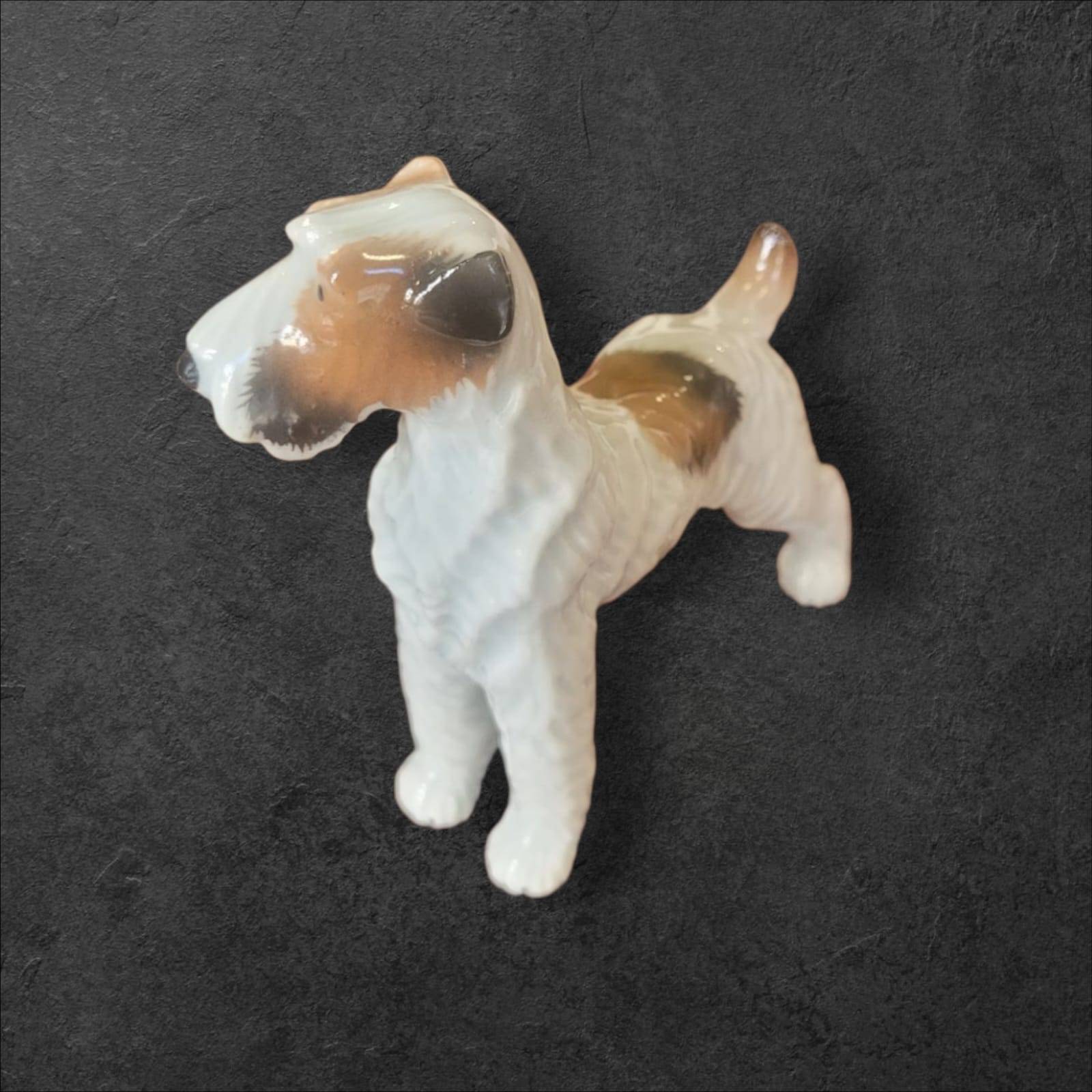 Perro Fox Terrier porcelana alemana Limbach años 50 vintage - Cositas Antiguas – La Guadaña, Anticuarios Online en Jerez , vender antigüedades, muebles antiguos