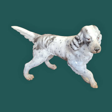 Setter Irlandés porcelana Martinu años 70 - Cositas Antiguas – La Guadaña, Anticuarios Online en Jerez , vender antigüedades, muebles antiguos