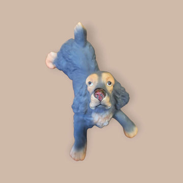 Figura Cocker Spaniel azul firmada C. Martinus - Cositas Antiguas – La Guadaña, Anticuarios Online en Jerez , vender antigüedades, muebles antiguos