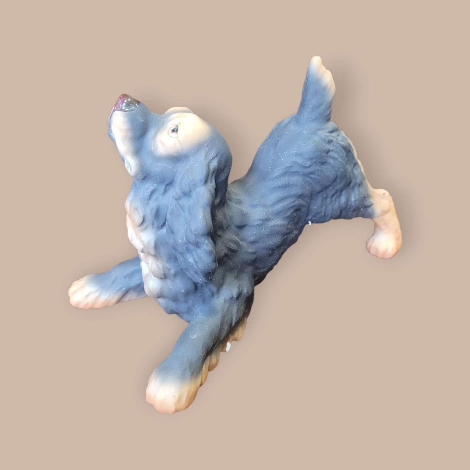 Figura Cocker Spaniel azul firmada C. Martinus - Cositas Antiguas – La Guadaña, Anticuarios Online en Jerez , vender antigüedades, muebles antiguos