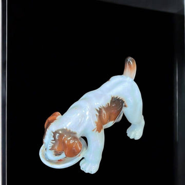 Perro de porcelana alemana beagle cachorro años 50 Limbach - Cositas Antiguas – La Guadaña, Anticuarios Online en Jerez , vender antigüedades, muebles antiguos