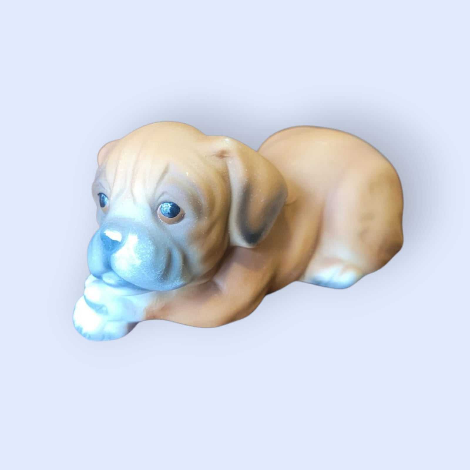 Perro Boxer biscuit porcelana alemana Limbach años 50 Trébol - Cositas Antiguas – La Guadaña, Anticuarios Online en Jerez , vender antigüedades, muebles antiguos