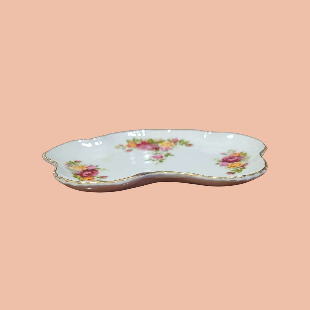 Plato Irregular de Porcelana Inglesa James Kent (Old Foley) - Cositas Antiguas – La Guadaña, Anticuarios Online en Jerez , vender antigüedades, muebles antiguos