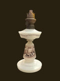 Quinque de Opalina Antiguo Pintado a Mano, Elegancia - Cositas Antiguas – La Guadaña, Anticuarios Online en Jerez , vender antigüedades, muebles antiguos
