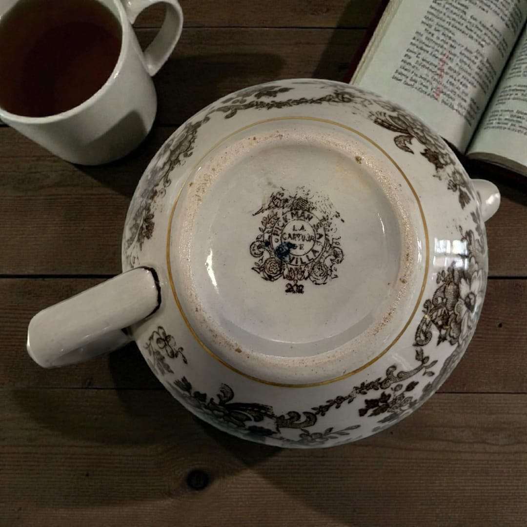 Resto Juego de cafe Cartuja de Sevilla Pickman | Elegancia - Cositas Antiguas – La Guadaña, Anticuarios Online en Jerez , vender antigüedades, muebles antiguos