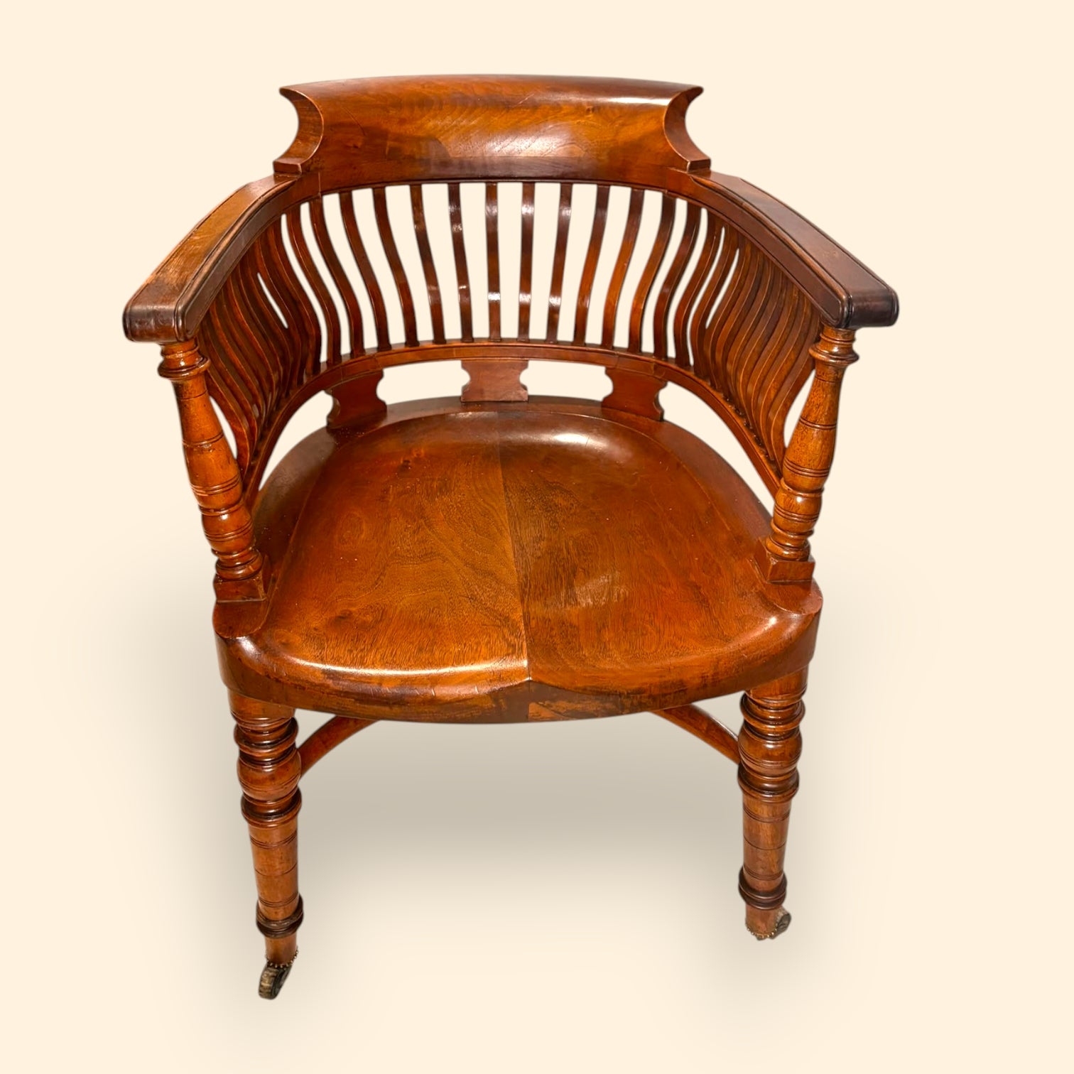 Silla de escritorio giratoria inglesa de roble - Cositas Antiguas – La Guadaña, Anticuarios Online en Jerez , vender antigüedades, muebles antiguos