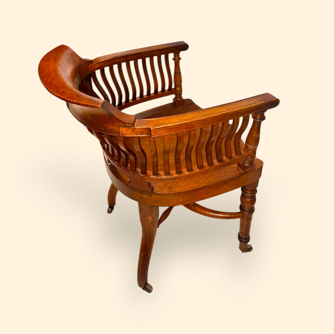 Silla de escritorio giratoria inglesa de roble - Cositas Antiguas – La Guadaña, Anticuarios Online en Jerez , vender antigüedades, muebles antiguos