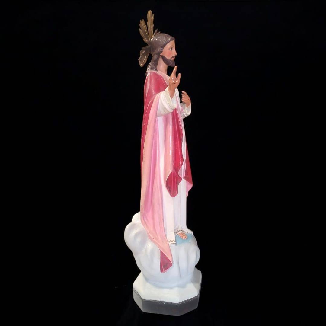 Figura Sagrado Corazón de Jesús majestuosa y religiosa - Cositas Antiguas – La Guadaña, Anticuarios Online en Jerez , vender antigüedades, muebles antiguos
