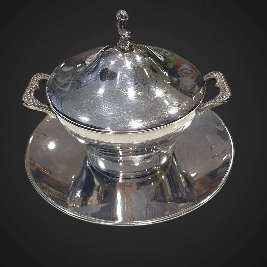 Azucarero de metal plateado antiguo – Exclusivo y único - Cositas Antiguas – La Guadaña, Anticuarios Online en Jerez , vender antigüedades, muebles antiguos