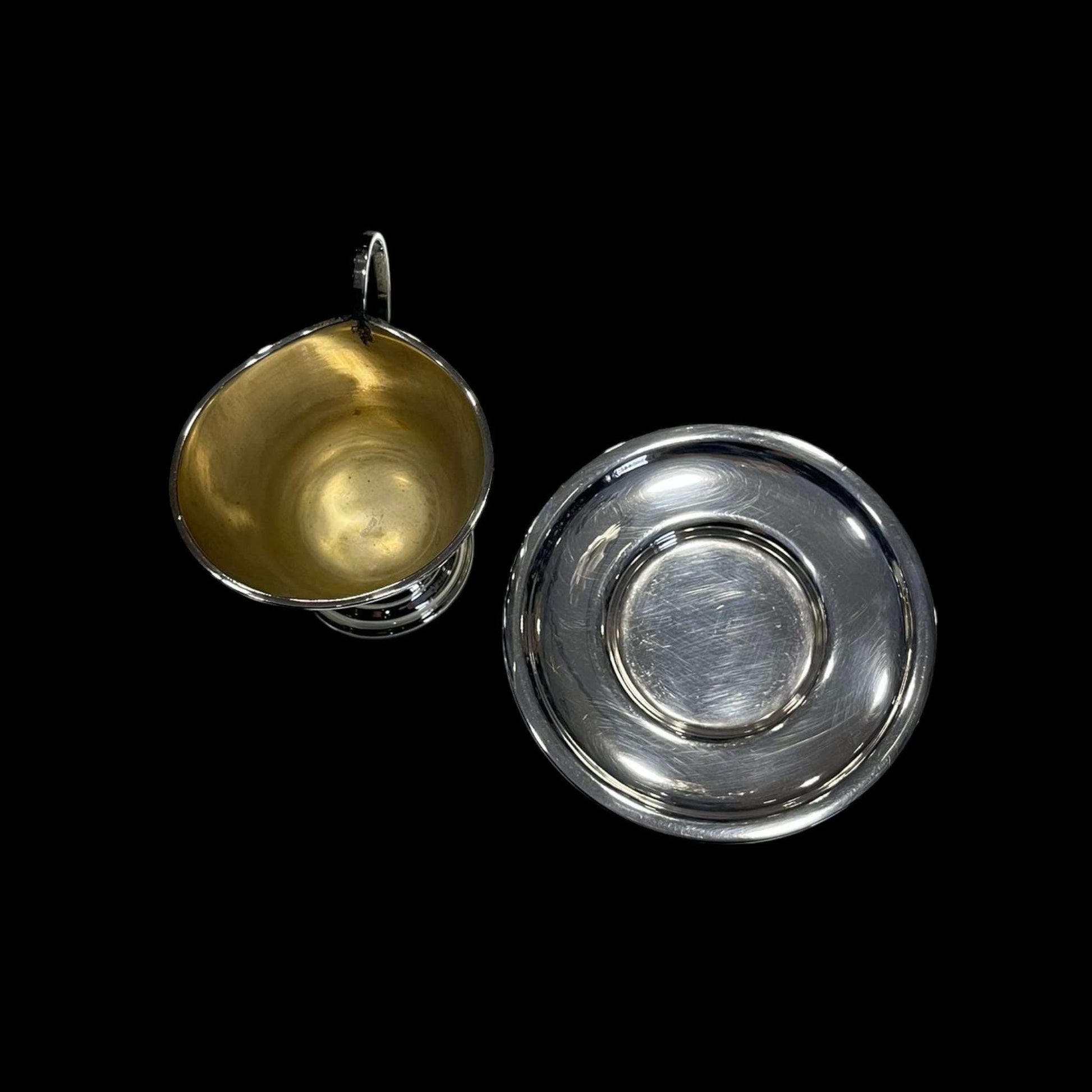 Salsera de metal plateado con diseño clásico y elegante - Cositas Antiguas – La Guadaña, Anticuarios Online en Jerez , vender antigüedades, muebles antiguos