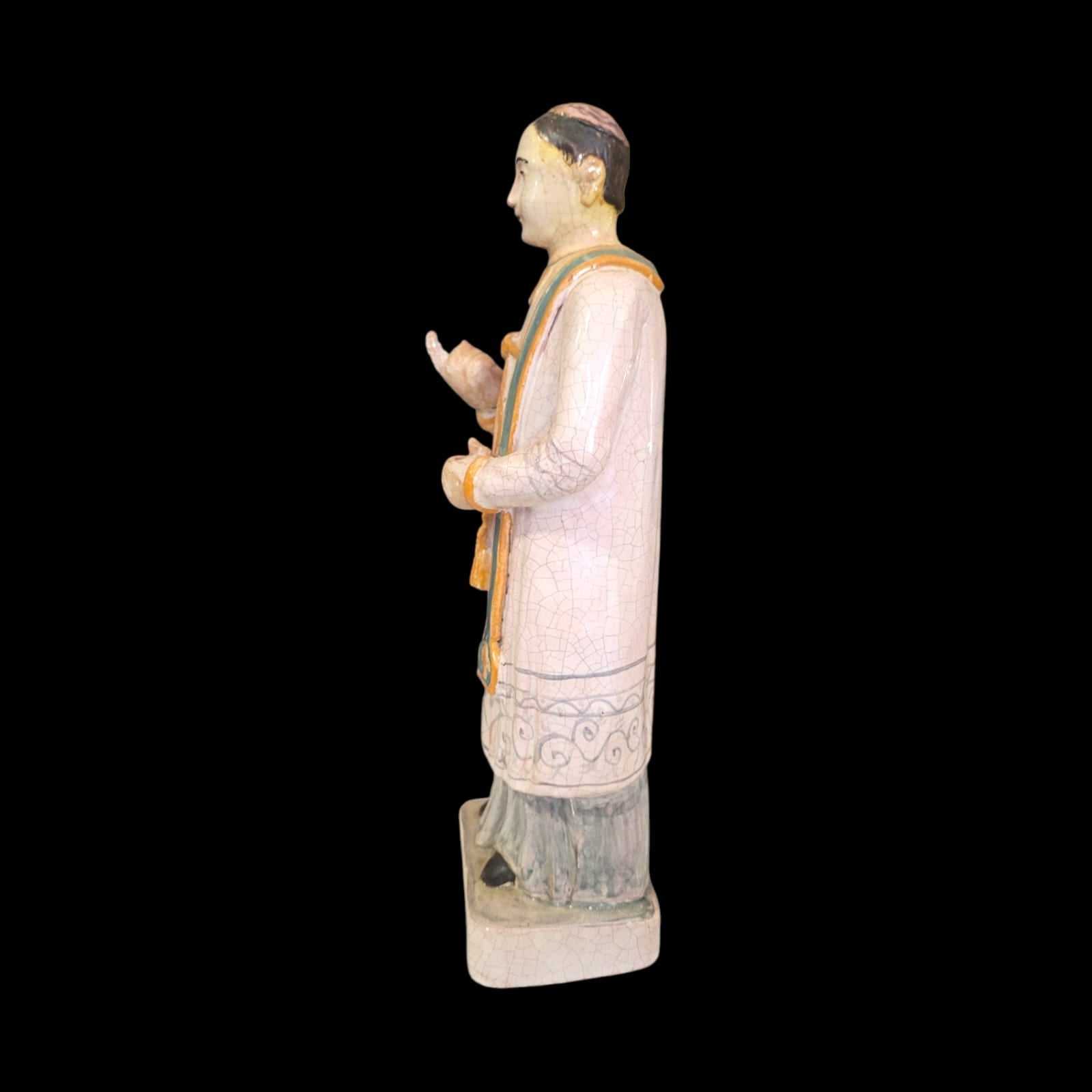 Figura de San Mathurin en terracota: arte y devoción - Cositas Antiguas – La Guadaña, Anticuarios Online en Jerez , vender antigüedades, muebles antiguos