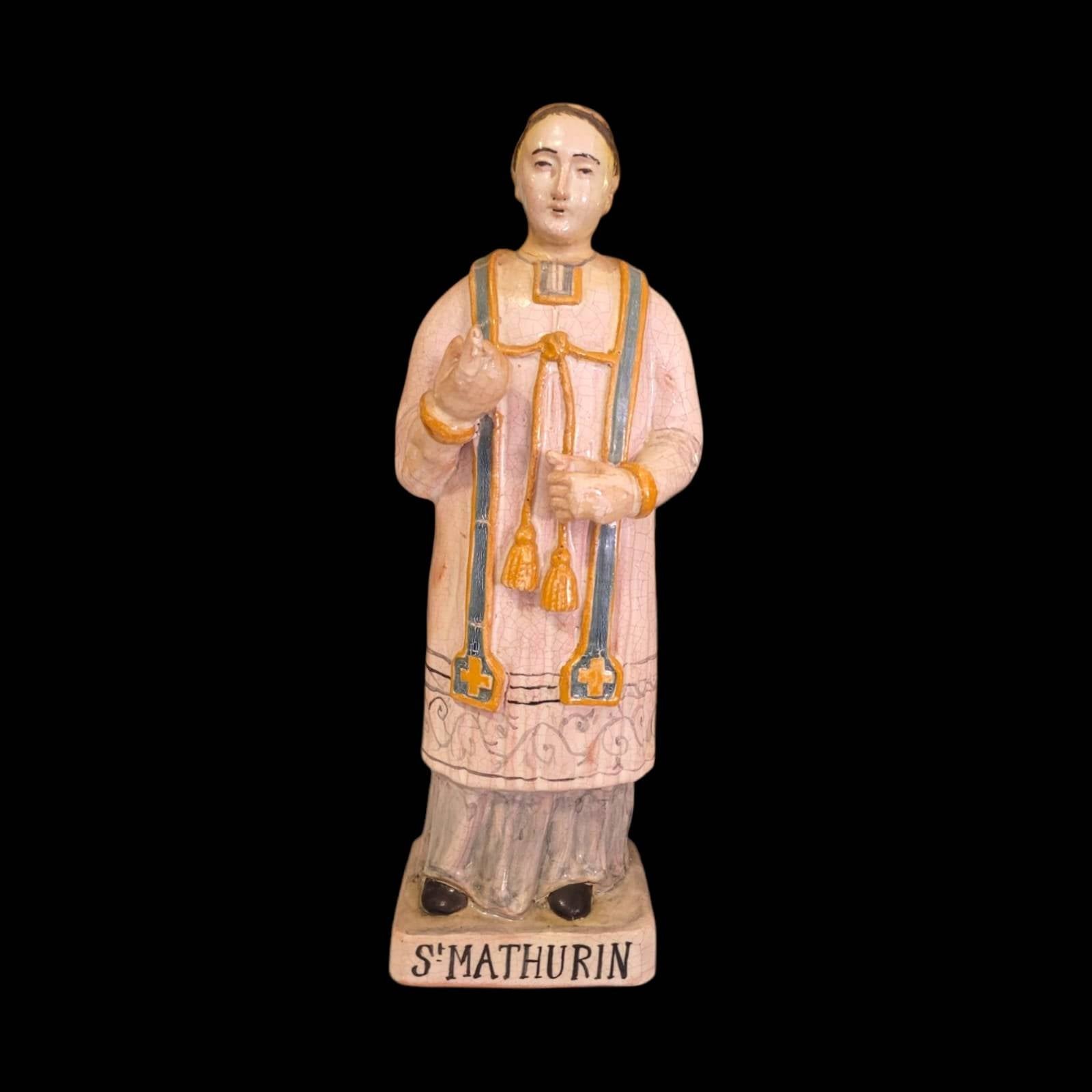 Figura de San Mathurin en terracota: arte y devoción - Cositas Antiguas – La Guadaña, Anticuarios Online en Jerez , vender antigüedades, muebles antiguos