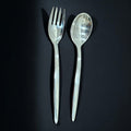 Juego de cuchara y tenedor para ensalada en metal plateado - Cositas Antiguas – La Guadaña, Anticuarios Online en Jerez , vender antigüedades, muebles antiguos