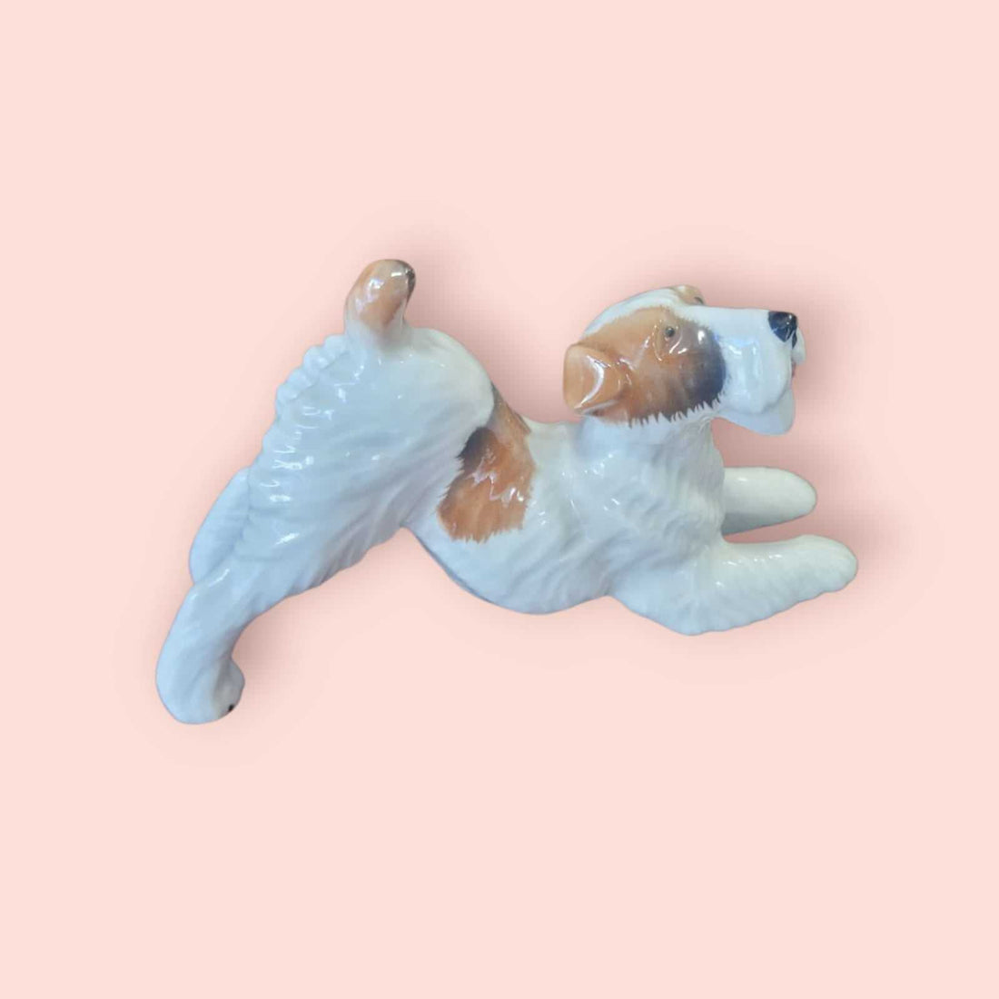 Figura de perro FOX TERRIER – Porcelana Alemana años 50 - Cositas Antiguas – La Guadaña, Anticuarios Online en Jerez , vender antigüedades, muebles antiguos