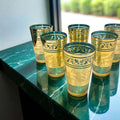 Vasos de té marroquíes decorados a mano – Set de 6 piezas - Cositas Antiguas – La Guadaña, Anticuarios Online en Jerez , vender antigüedades, muebles antiguos
