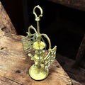 Velón pequeño de metal tallado – Decoración única - Cositas Antiguas – La Guadaña, Anticuarios Online en Jerez , vender antigüedades, muebles antiguos