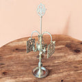 Velón de metal dorado decorativo con símbolos rituales - Cositas Antiguas – La Guadaña, Anticuarios Online en Jerez , vender antigüedades, muebles antiguos