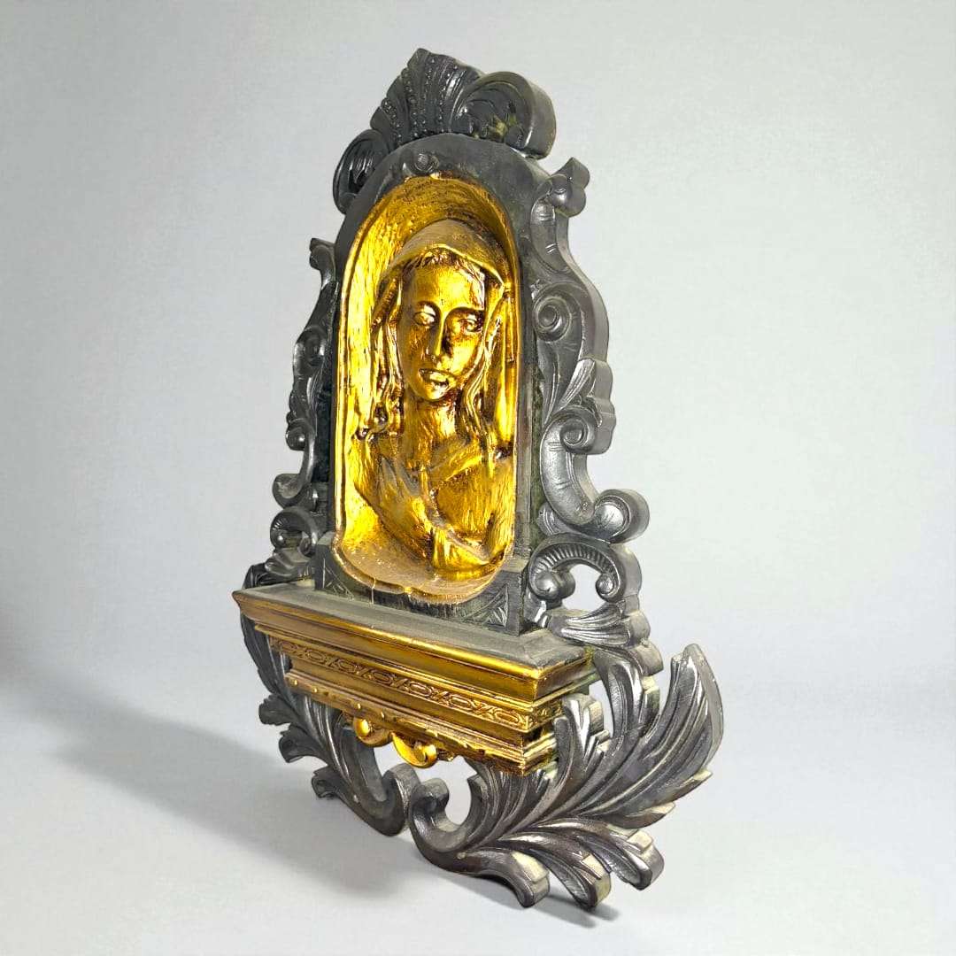Dolorosa tallada en madera de caoba – Arte sacro y devoción - Cositas Antiguas – La Guadaña, Anticuarios Online en Jerez , vender antigüedades, muebles antiguos