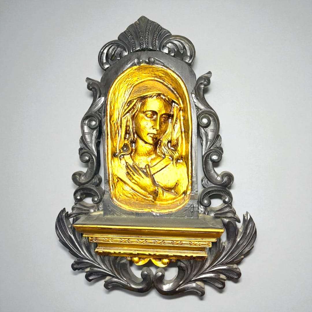Dolorosa tallada en madera de caoba – Arte sacro y devoción - Cositas Antiguas – La Guadaña, Anticuarios Online en Jerez , vender antigüedades, muebles antiguos