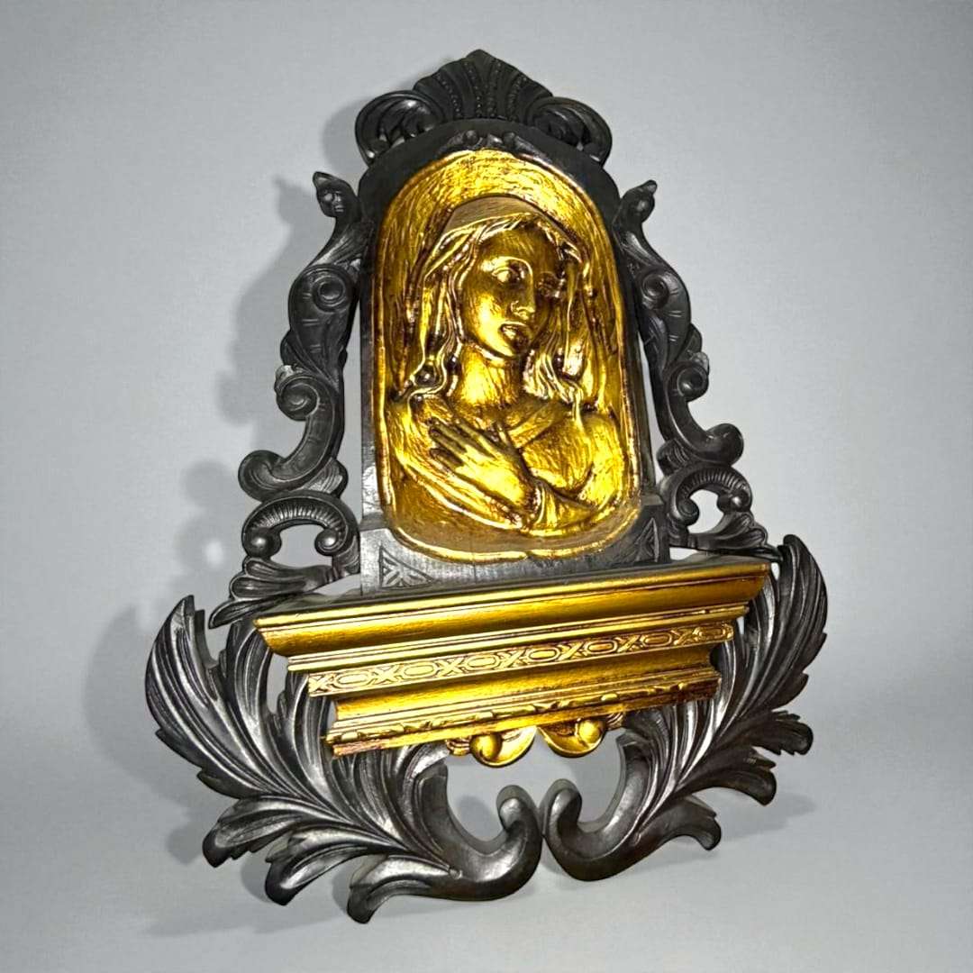 Dolorosa tallada en madera de caoba – Arte sacro y devoción - Cositas Antiguas – La Guadaña, Anticuarios Online en Jerez , vender antigüedades, muebles antiguos