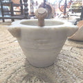 Mortero de mármol blanco antiguo – Elegancia y precisión - Cositas Antiguas – La Guadaña, Anticuarios Online en Jerez , vender antigüedades, muebles antiguos