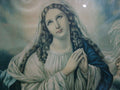 Lámina antigua de la Virgen Purísima con marco de caoba - Cositas Antiguas – La Guadaña, Anticuarios Online en Jerez , vender antigüedades, muebles antiguos