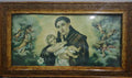 Lamina antigua de San Antonio con marco de caoba - Cositas Antiguas – La Guadaña, Anticuarios Online en Jerez , vender antigüedades, muebles antiguos
