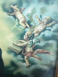 Lamina antigua de San Antonio con marco de caoba - Cositas Antiguas – La Guadaña, Anticuarios Online en Jerez , vender antigüedades, muebles antiguos