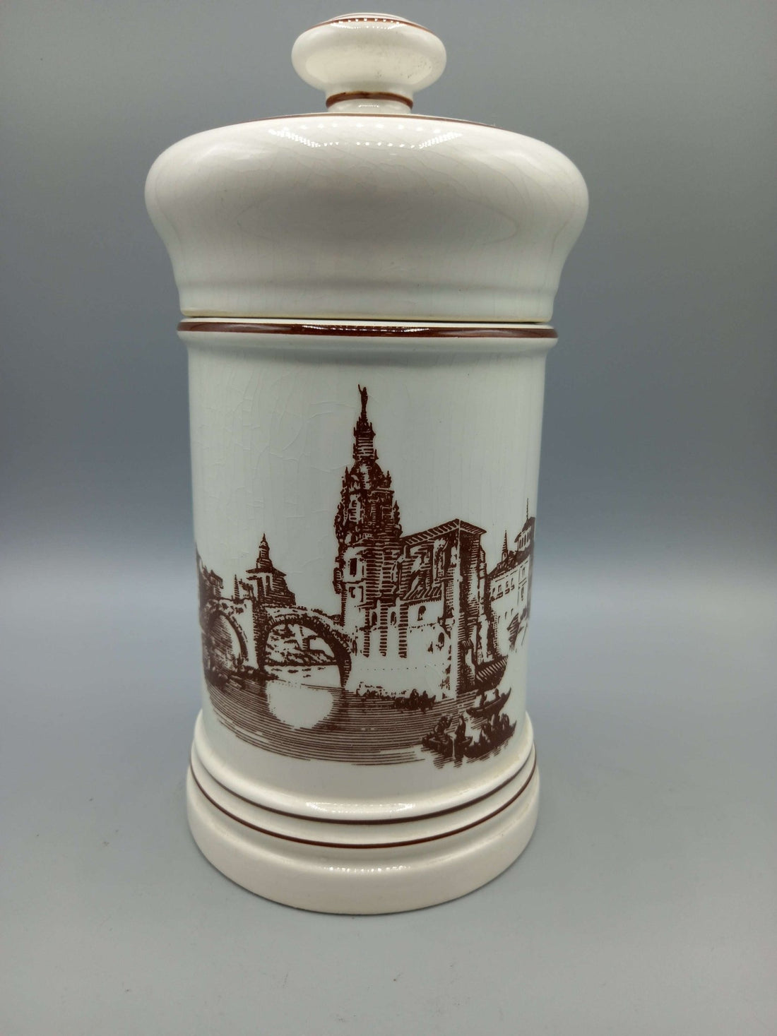 Tarro de porcelana único - Exclusivo y de alta calidad - Cositas Antiguas – La Guadaña, Anticuarios Online en Jerez , vender antigüedades, muebles antiguos