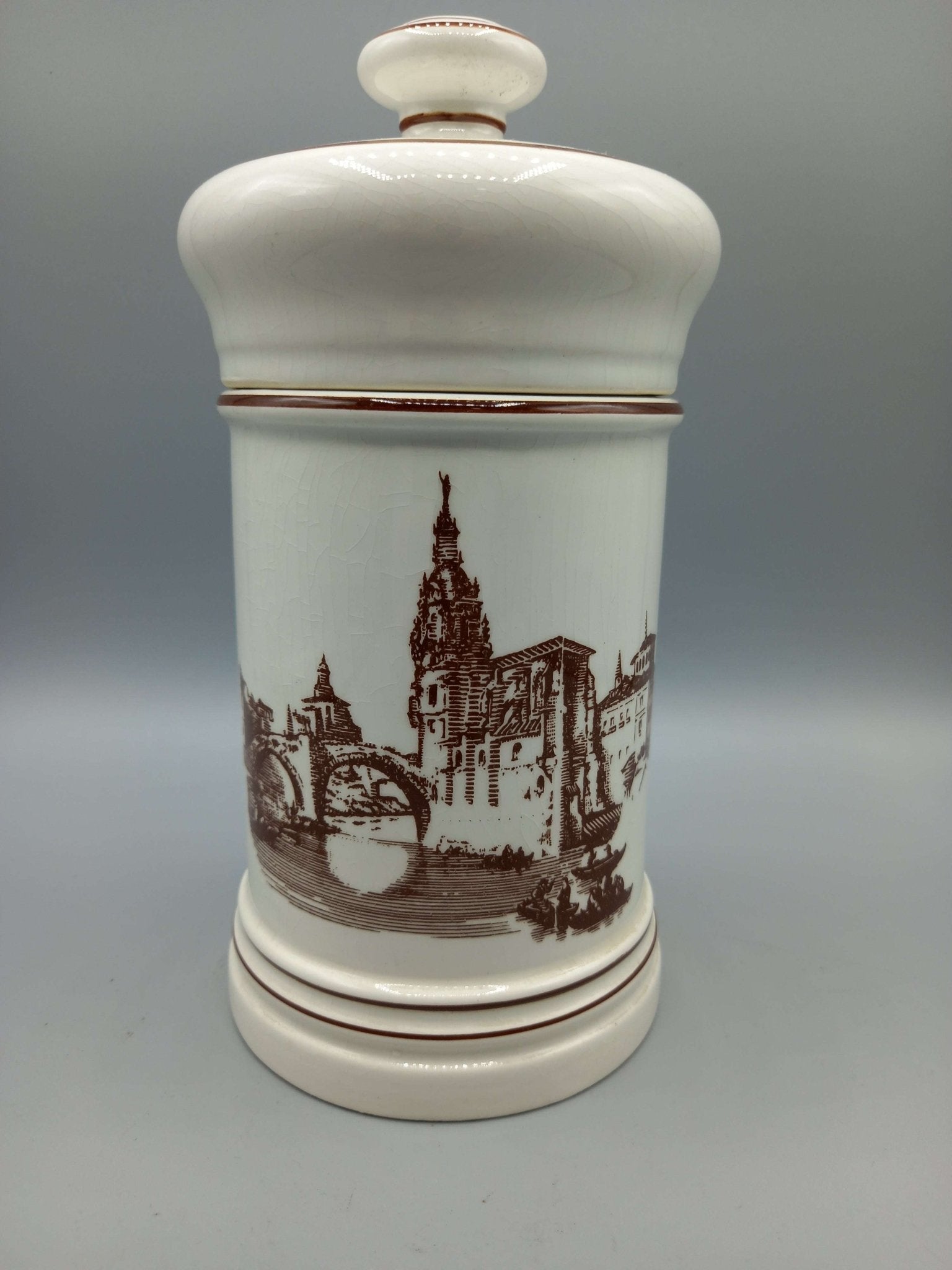 Tarro de porcelana único - Exclusivo y de alta calidad - Cositas Antiguas – La Guadaña, Anticuarios Online en Jerez , vender antigüedades, muebles antiguos