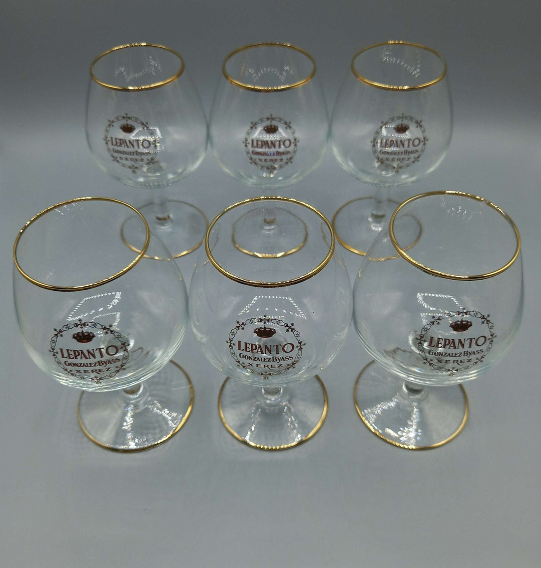 Copas Lepanto de González Byass - Elegancia y Tradición en Cristalería - Cositas Antiguas – La Guadaña, Anticuarios Online en Jerez , vender antigüedades, muebles antiguos