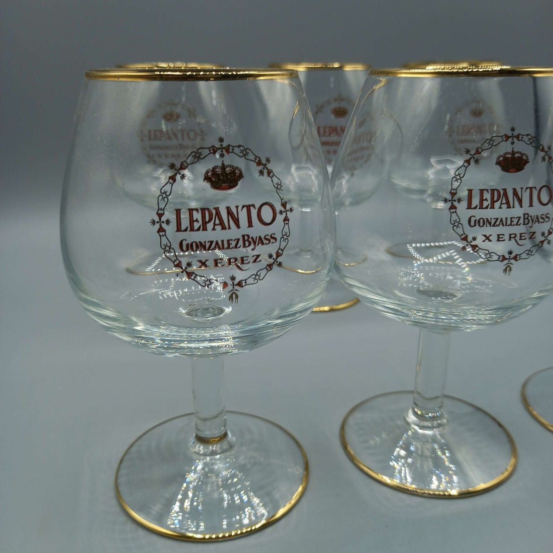 Copas Lepanto de González Byass - Elegancia y Tradición en Cristalería - Cositas Antiguas – La Guadaña, Anticuarios Online en Jerez , vender antigüedades, muebles antiguos