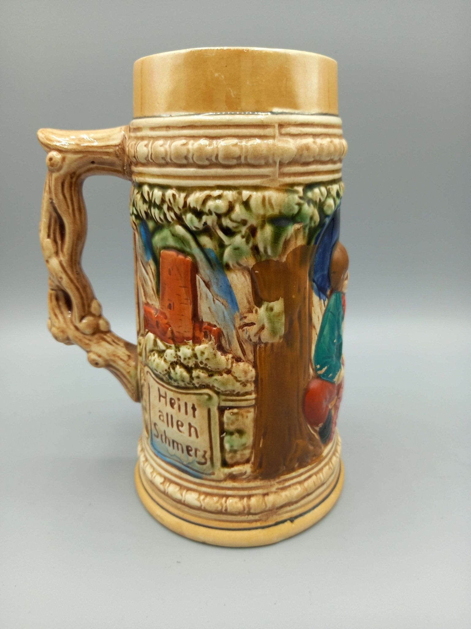 Jarra de cerveza alemana de cerámica – Calidades excepcionales - Cositas Antiguas – La Guadaña, Anticuarios Online en Jerez , vender antigüedades, muebles antiguos