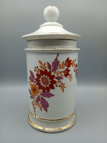 Tarro-Albarelo de Farmacia Antiguo en Porcelana con Decoración Floral - Cositas Antiguas – La Guadaña, Anticuarios Online en Jerez , vender antigüedades, muebles antiguos