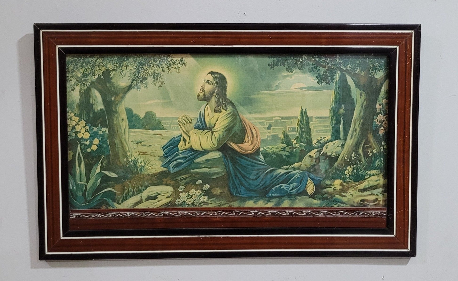 Cuadro de Jesús Orando en el Huerto – Arte Religioso Online - Cositas Antiguas – La Guadaña, Anticuarios Online en Jerez , vender antigüedades, muebles antiguos