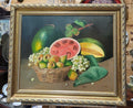 Óleo de bodegón de frutas – Artista González - Cositas Antiguas – La Guadaña, Anticuarios Online en Jerez , vender antigüedades, muebles antiguos