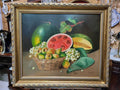 Óleo de bodegón de frutas – Artista González - Cositas Antiguas – La Guadaña, Anticuarios Online en Jerez , vender antigüedades, muebles antiguos