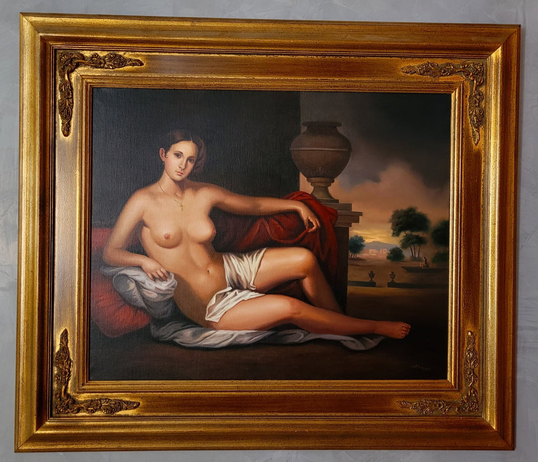 Óleo "Maja Sevillana" – Elegancia y tradición en tu colección - Cositas Antiguas – La Guadaña, Anticuarios Online en Jerez , vender antigüedades, muebles antiguos