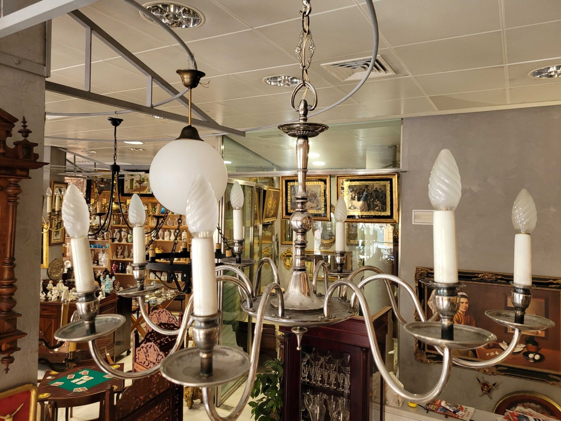 Lámpara holandesa clásica de 10 brazos, iluminación premium - Cositas Antiguas – La Guadaña, Anticuarios Online en Jerez , vender antigüedades, muebles antiguos
