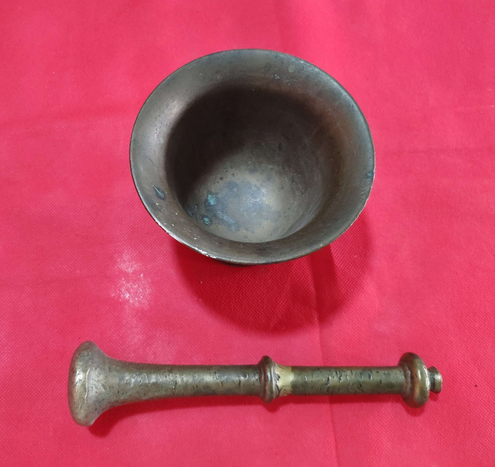 Mortero de bronce antiguo – Calidad garantizada - Cositas Antiguas