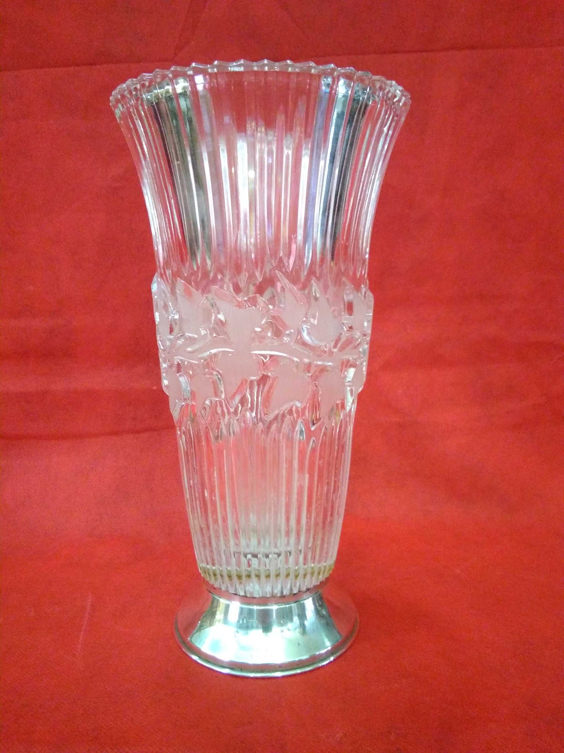 Florero de cristal con base de plata de alta calidad - Cositas Antiguas – La Guadaña, Anticuarios Online en Jerez , vender antigüedades, muebles antiguos