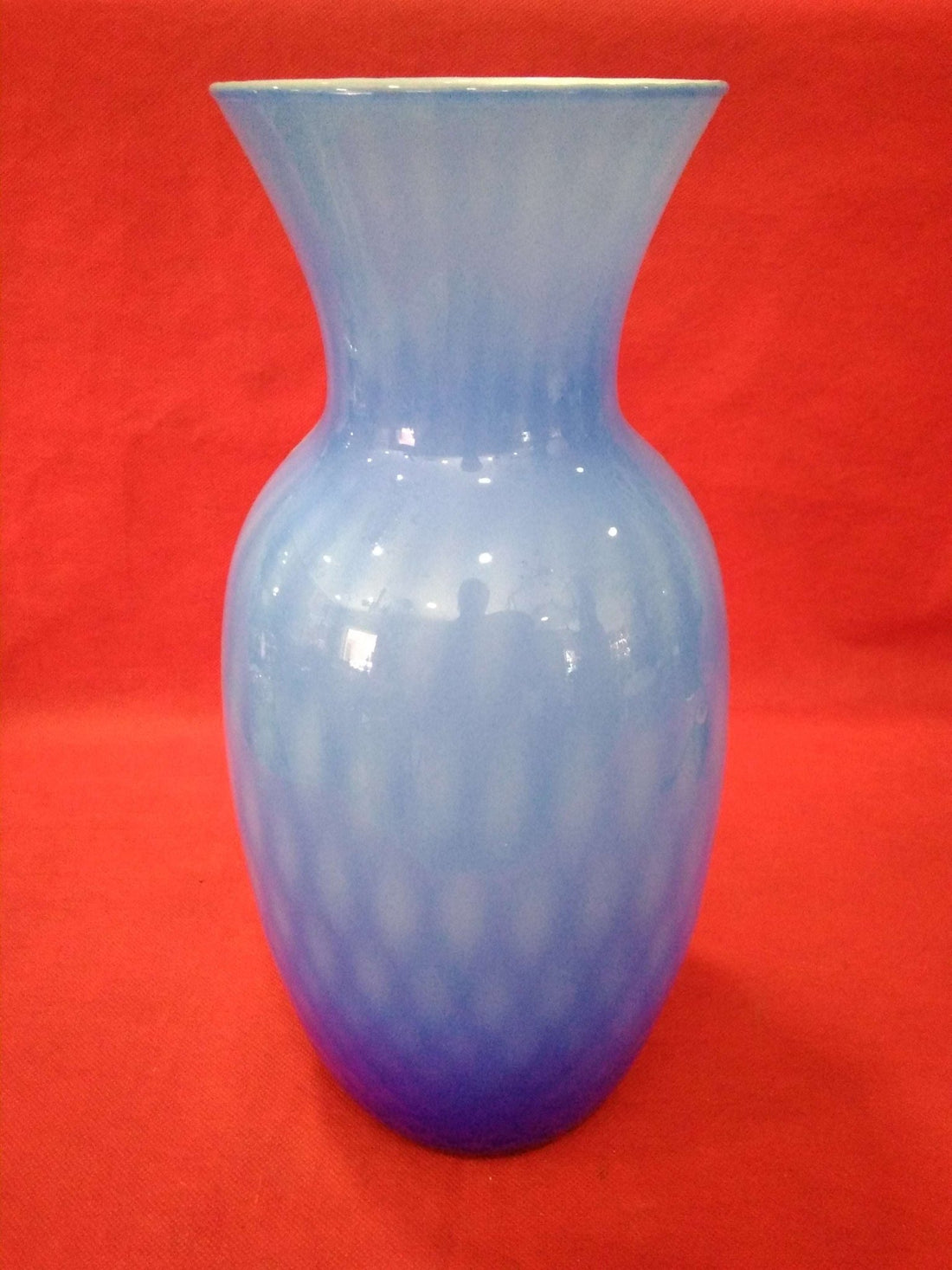 Jarron decorativo de cristal cuajado azul para ambientes - Cositas Antiguas – La Guadaña, Anticuarios Online en Jerez , vender antigüedades, muebles antiguos