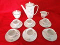 Juego de café porcelana Santa Clara 6 servicios | Elegancia y tradición - Cositas Antiguas – La Guadaña, Anticuarios Online en Jerez , vender antigüedades, muebles antiguos