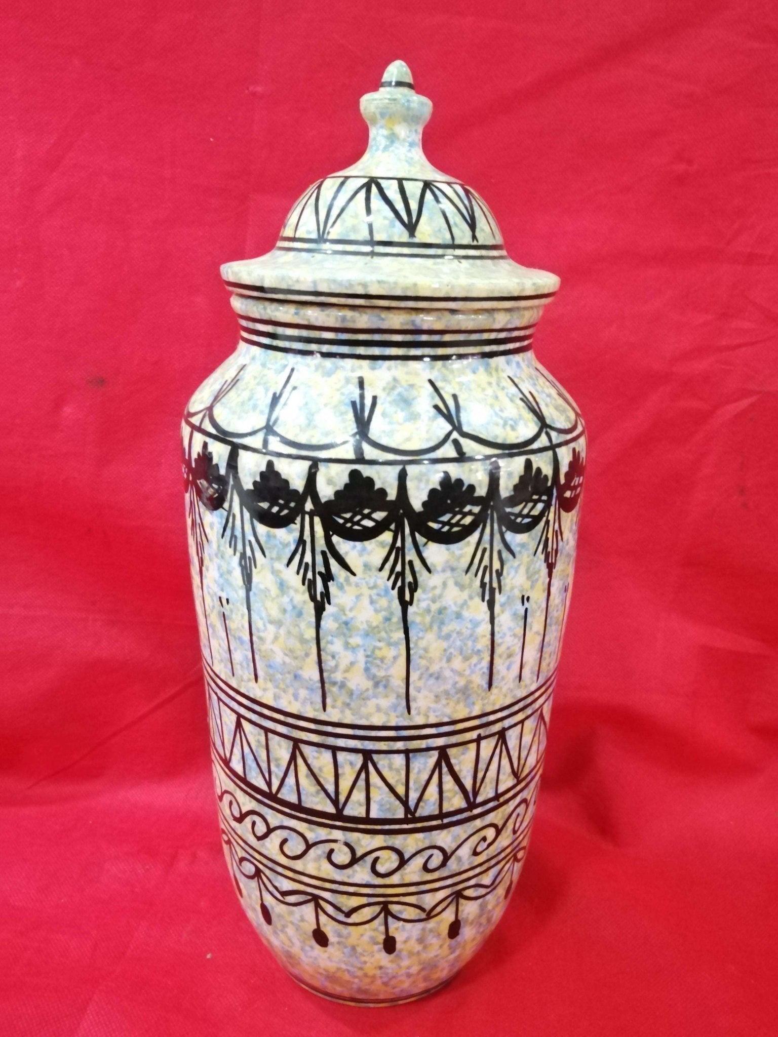 Tibor de cerámica pintado a mano - calidad superior - Cositas Antiguas – La Guadaña, Anticuarios Online en Jerez , vender antigüedades, muebles antiguos